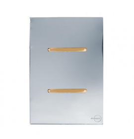 Conjunto Interruptor Duplo Simples 4x2 - Novara Espelhada Gold